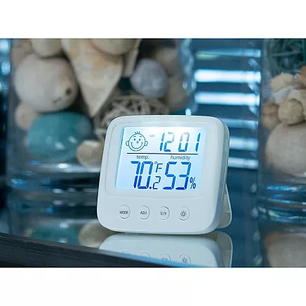 Thermometer hygrometer electronic internal clock