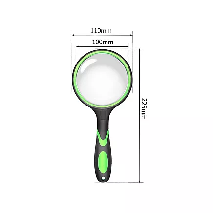 Klasiskā palielināmā lasītāja lēca 100mm diametrs