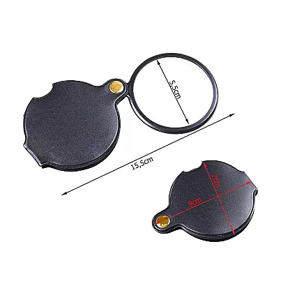 Folding pocket magnifier small mini case