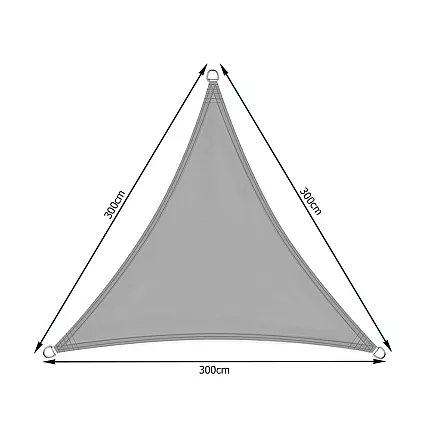 Dārza Ūdensizturīgs Saulessargs Markīze Bura Nojume Tents 3x3x3m, Pelēks