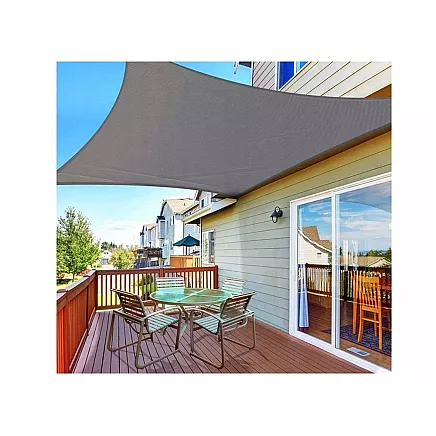 Dārza Ūdensizturīgs Saulessargs Markīze Bura Nojume Tents 4x3m, Pelēks