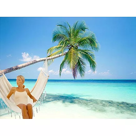 Garden hammock hanging frame rocker two-seater