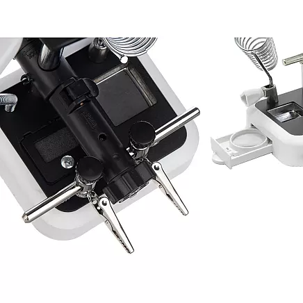 Third hand soldering kit magnifying glass holder 6 led