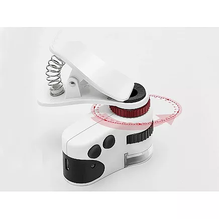 Mini mikroskops telefonam 60x ar LED un UV gaismu