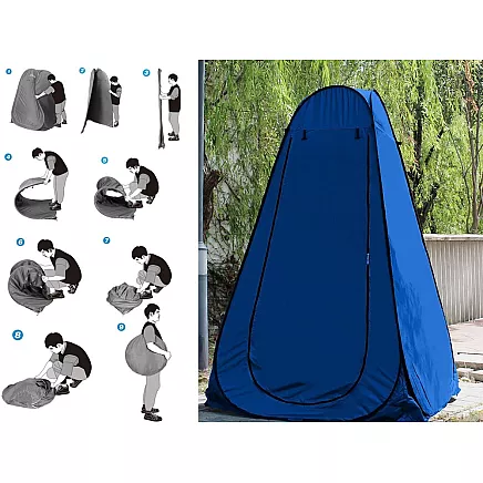 Beach tent changing room shower toilet wc