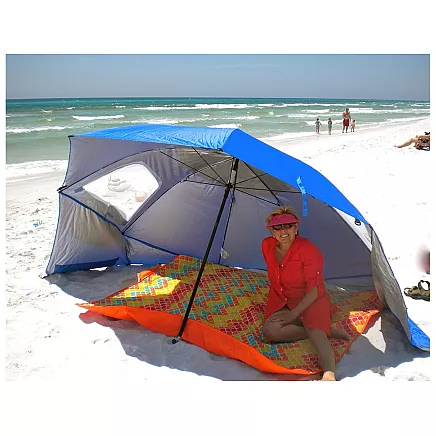 Liels Dārza Pludmales Lietussargs Saulessargs Nojume Telts ar Aizsardzību pret UV Stariem,...