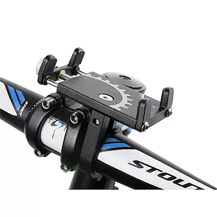 Stūres Telefona Turētājs Velosipēdam un Motociklam, Alumīnija, Universāls, ar Silikona...