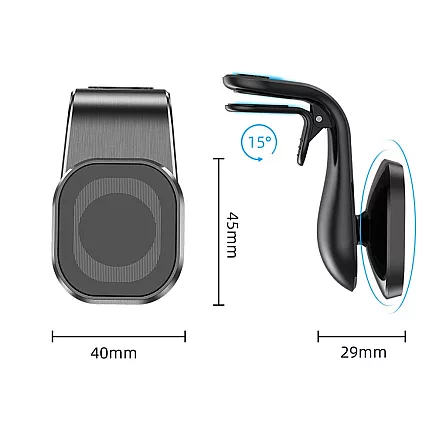 Magnetic car holder for phone grille