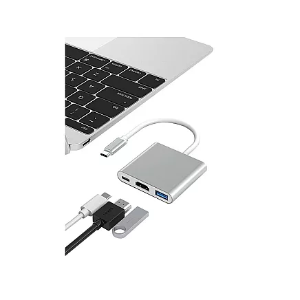 Adapter 3in1 hub usb-c usb 3.0 hdmi 4k