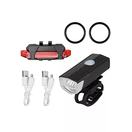 USB Uzlādējams LED Velosipēda Lukturu Komplekts