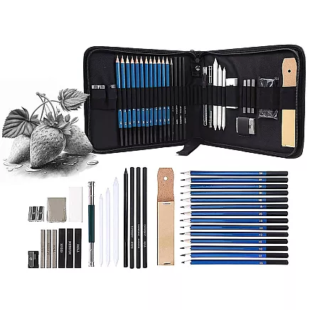 Profesionāls zīmēšanas un skiču komplekts 32-in-1