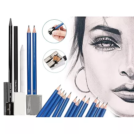 Profesionāls zīmēšanas un skiču komplekts 32-in-1