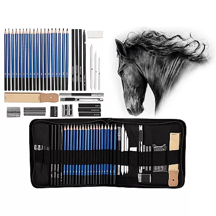 Profesionāls zīmēšanas un skiču komplekts 32-in-1