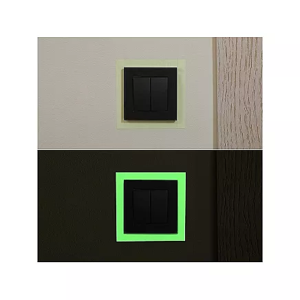 Fluorescējoša pašlīmējošā lente, spīd tumsā, 5 m