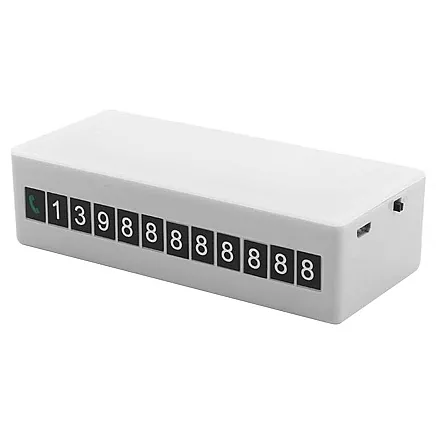 Temporary car park telephone number magnet light