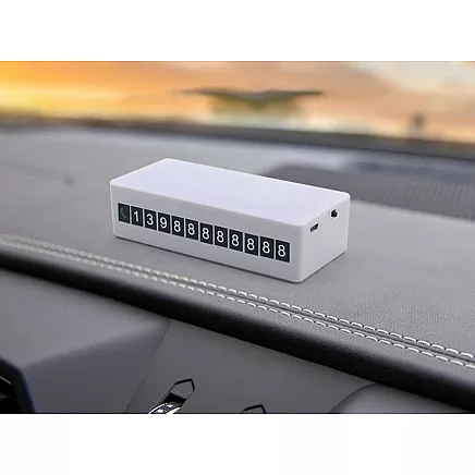 Temporary car park telephone number magnet light
