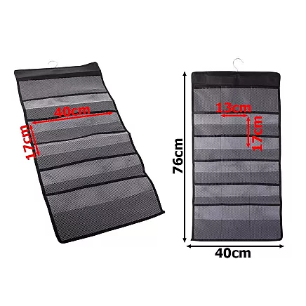 Underwear organiser hanging wardrobe double-sided 24 pockets