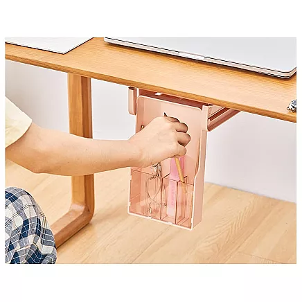 Under-table drawer desk shelf pull-out container