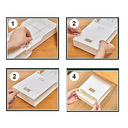 Under-table drawer desk shelf pull-out container