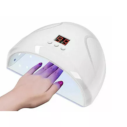 Manikīra un pedikīra aparāts, nagu frēze, ar 12 W UV/LED lampu, ar 5 uzgaļiem