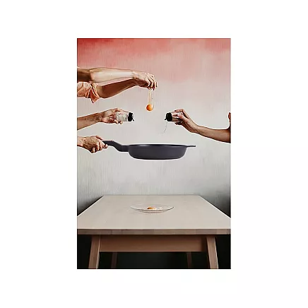 Large furnishing pans coated with non-infrigerant induction gas 28cm xl