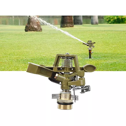 360° rotary pulsating metal lawn sprinkler