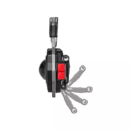 Daudzfunkcionāls atslēgu piekariņš 8-in-1 ar COB LED lukturīti un šķiltavām