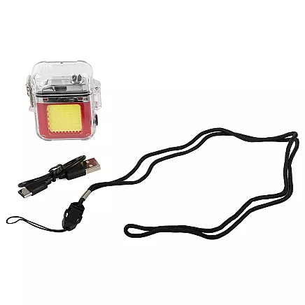 Uzlādējama plazmas šķiltava ar LED lukturīti, ūdensizturīga, USB