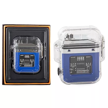 Uzlādējama plazmas šķiltava ar LED lukturīti, ūdensizturīga, USB