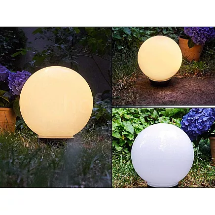 4x rgb solar garden ball lamp 10 cm