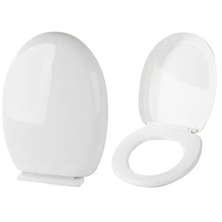 Universāls lēni aizverams tualetes sēdeklis, balts