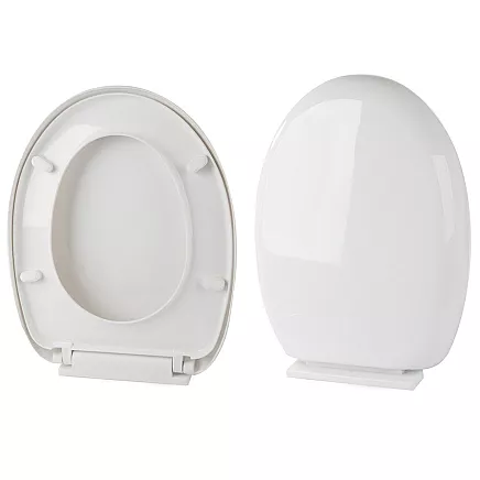 Universāls lēni aizverams tualetes sēdeklis, balts