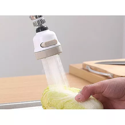 Grozāms jaucējkrāna ūdens aerators ar 3 strūklām, plastmasa, krēmkrāsas