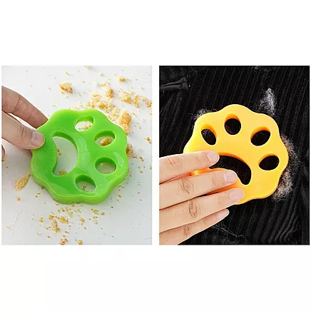 Veļas mašīnas spalvu un pūku savācējs, 2 gab., 9 × 1,5 cm, zaļš un oranžs