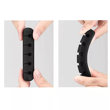 Desk cable organiser adhesive holder