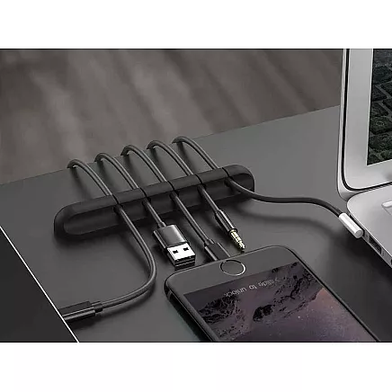 Desk cable organiser adhesive holder