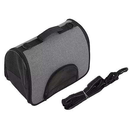 Liela transportēšanas soma kaķim un sunim, pelēka