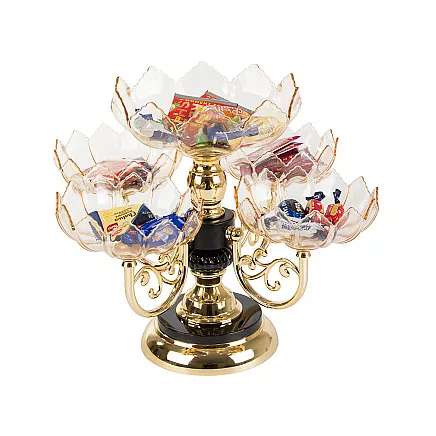 Divstāvīgs Rotējošs Saldumu un Augļu Trauks