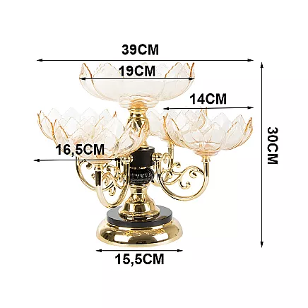 Divstāvīgs Rotējošs Saldumu un Augļu Trauks