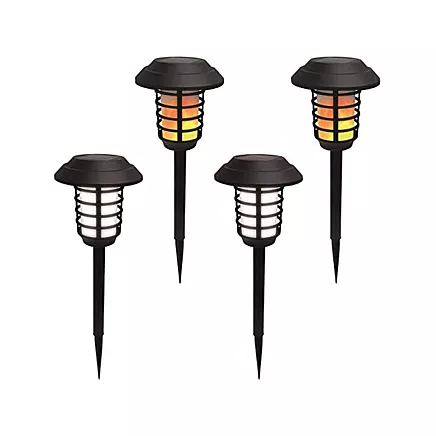 Garden lamp solar torch lantern rgb remote control