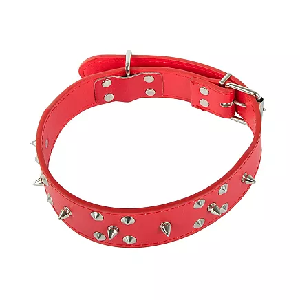 Studded dog collar eco leather adjustable xl