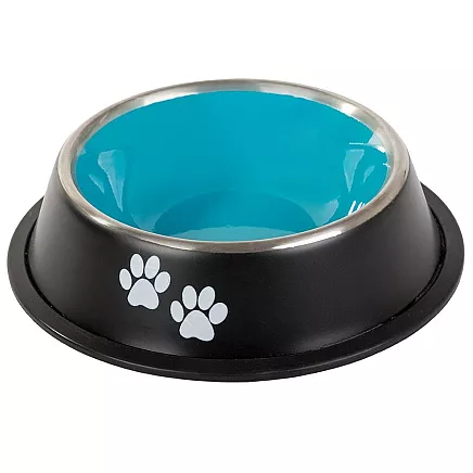 Metal dog bowl anti-slip gum 150ml