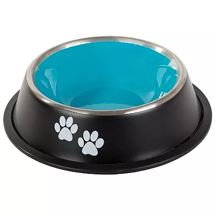 Anti-slip metal dog bowl large 1l