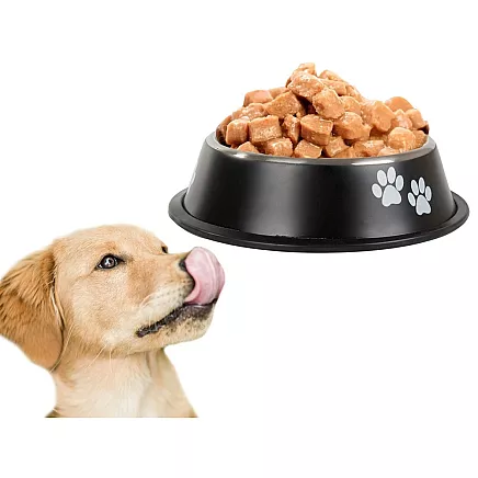 Anti-slip metal dog bowl large 1l