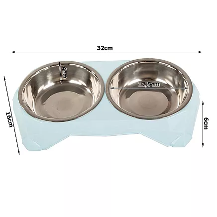 Metal dual dog box 350ml x 2