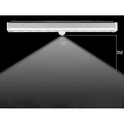 Pašlīmējoša skapja gaismas sloksne ar kustības un krēslas sensoru