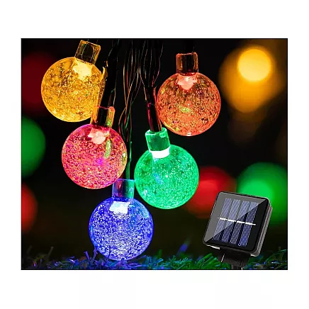 Garden garland lights 40 led solar multicolour