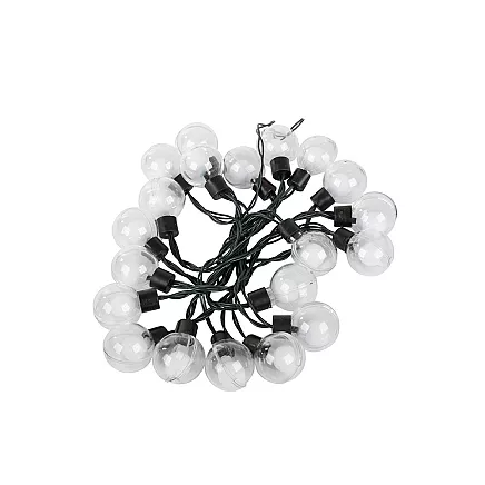 Saules dārza virtene ar 20 silti baltām LED lampiņām