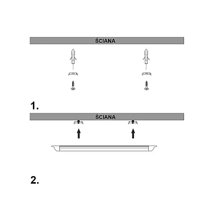 Led surface-mounted luminaire 120cm 28w