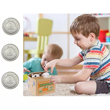 Moneybox kitty cat interactive automaton meows